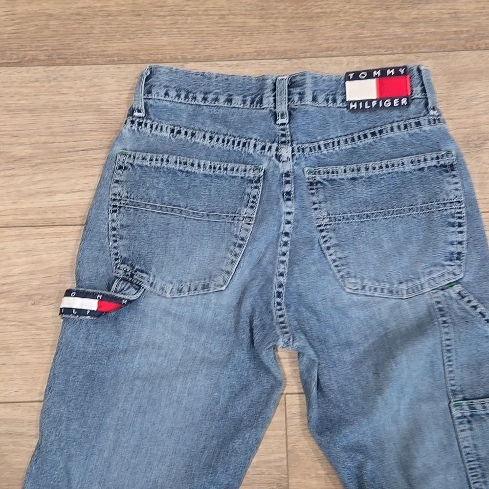 Y2K Tommy Hilfiger Straight Leg Boot Cut Carpenter Style Jeans - Picture 6 of 13